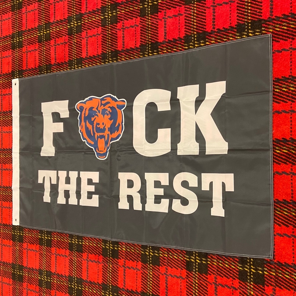 Brand new Chicago Bears banner flag
